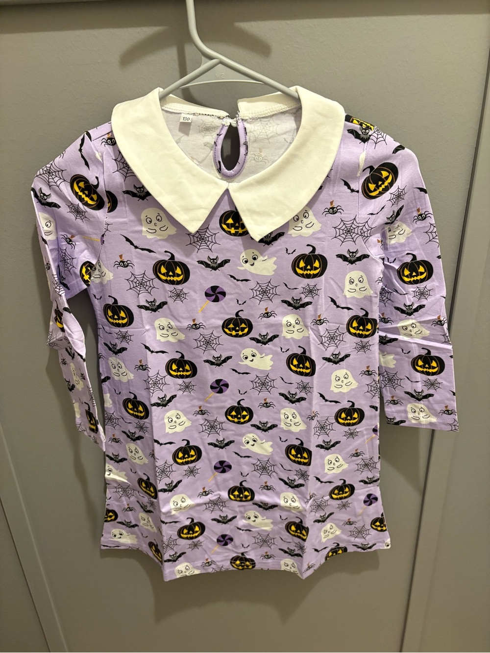 Purple Halloween Collar Dress